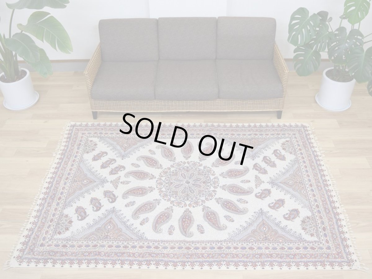画像1: 新品 ペルシャ 更紗(さらさ) ガラムカール コットン ハンドプリント マルチカバー No.D002 160 × 240 cm ペイズリー ボテ n-d002-160240h02a62 (1)