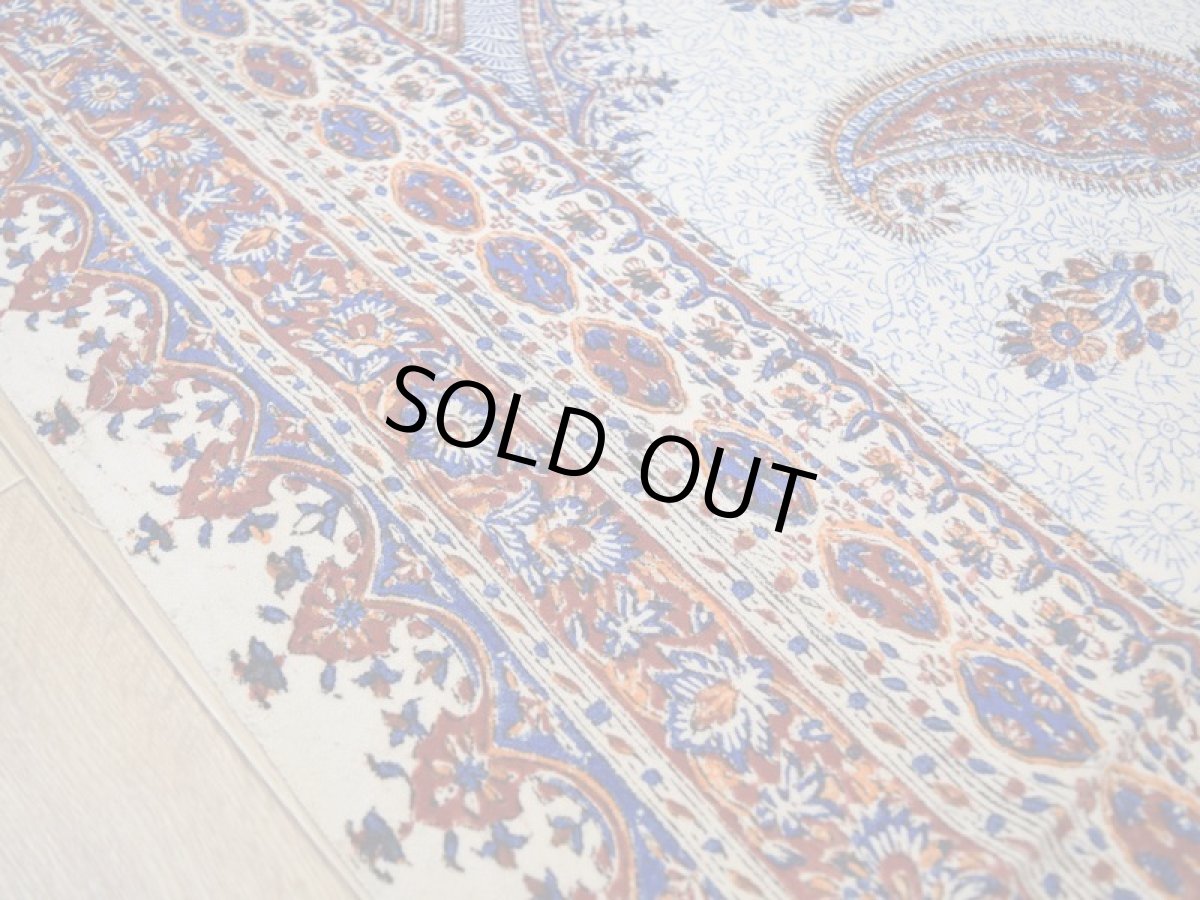 画像6: 新品 ペルシャ 更紗(さらさ) ガラムカール コットン ハンドプリント マルチカバー No.D002 160 × 240 cm ペイズリー ボテ n-d002-160240h02a62 (6)