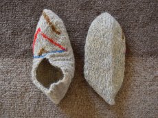 画像2: 新品 イラン製 ウール ショート くるぶし丈 21-22 cm 手編み靴下 ニットルームソックス Long Knit Room Socks n-ws2122-115h2a3 (2)