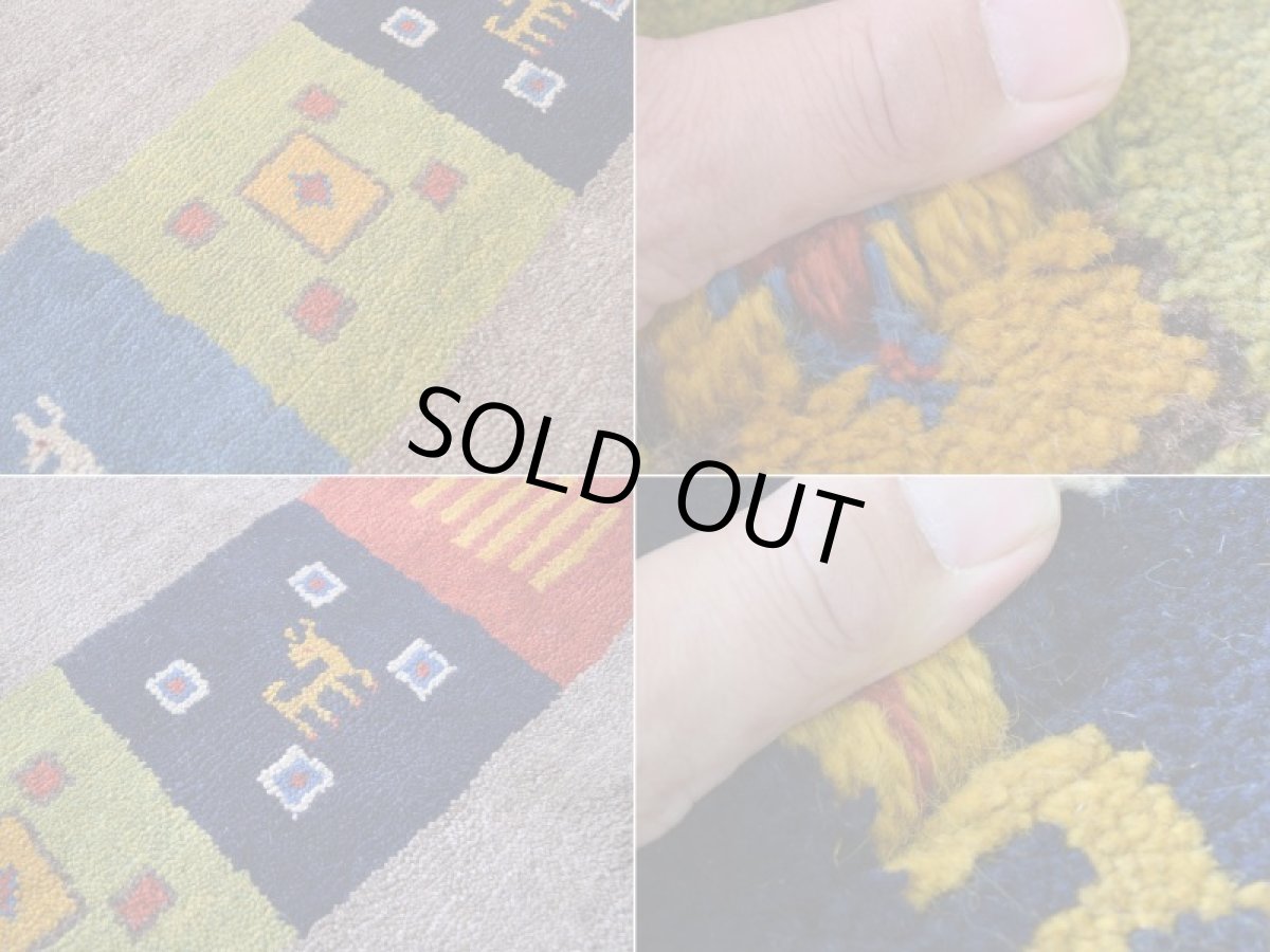 画像16: 新品 ペルシャ ギャッベ 縦1.9m 横1.2m 2.3㎡ 〜2帖 2人掛けソファ サイズ 185 × 120 cm No.1943 肉厚 天然 草木染 ウール ギャベ 手織り ハンドメイド ラグ 絨毯 カーペット ロリバフト リビングルームソファ足元やベッドサイドに パッチワーク系デザイン グレー マルチカラー n-1943-185120s042a013 (16)