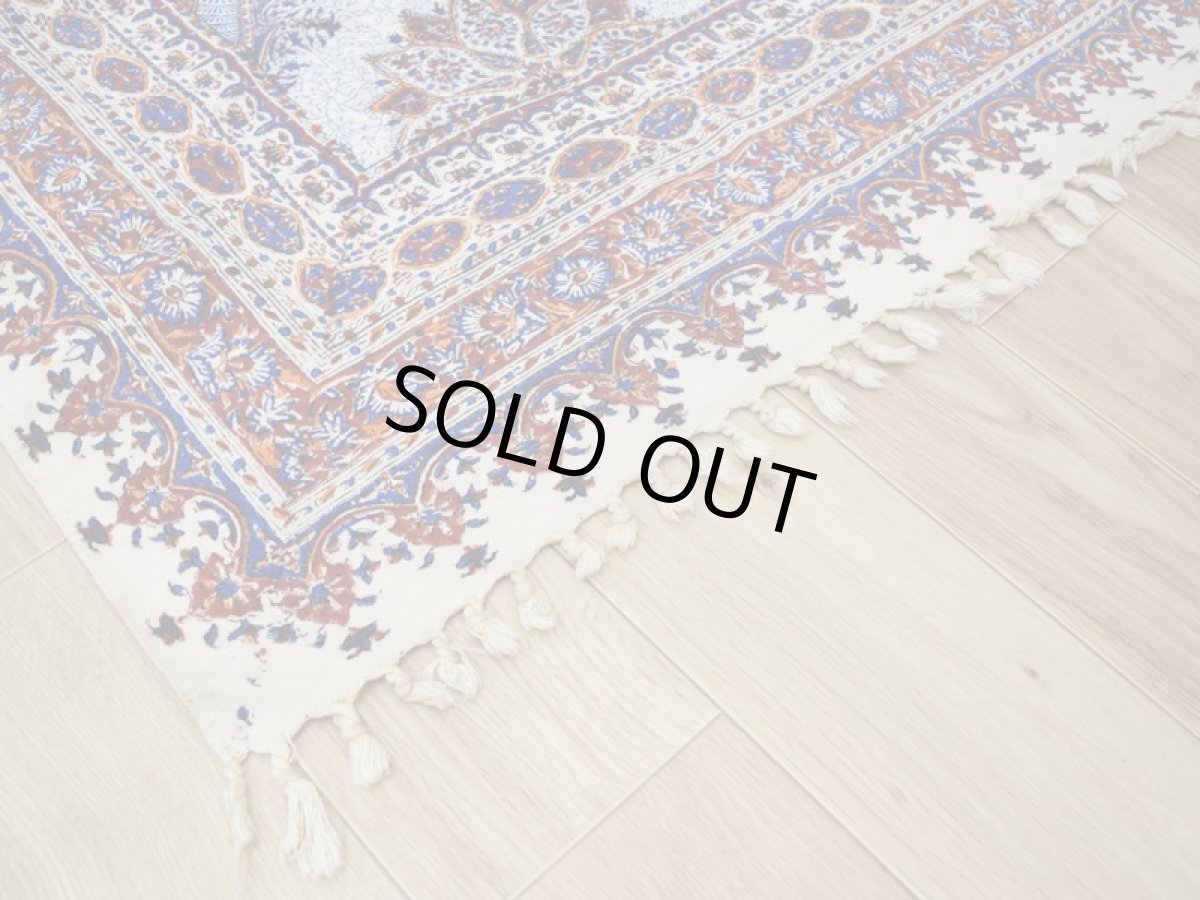 画像7: 新品 ペルシャ 更紗(さらさ) ガラムカール コットン ハンドプリント マルチカバー No.D002 160 × 240 cm ペイズリー ボテ n-d002-160240h02a62 (7)