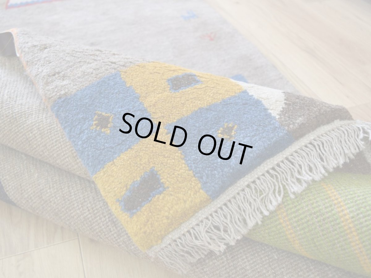 画像12: 新品 ペルシャ ギャッベ 縦1.9m 横1.2m 2.3㎡ 〜2帖 2人掛けソファ サイズ 185 × 120 cm No.1943 肉厚 天然 草木染 ウール ギャベ 手織り ハンドメイド ラグ 絨毯 カーペット ロリバフト リビングルームソファ足元やベッドサイドに パッチワーク系デザイン グレー マルチカラー n-1943-185120s042a013 (12)