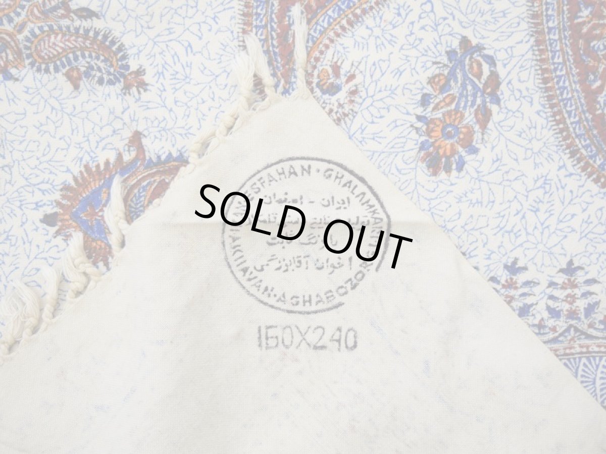 画像9: 新品 ペルシャ 更紗(さらさ) ガラムカール コットン ハンドプリント マルチカバー No.D002 160 × 240 cm ペイズリー ボテ n-d002-160240h02a62 (9)