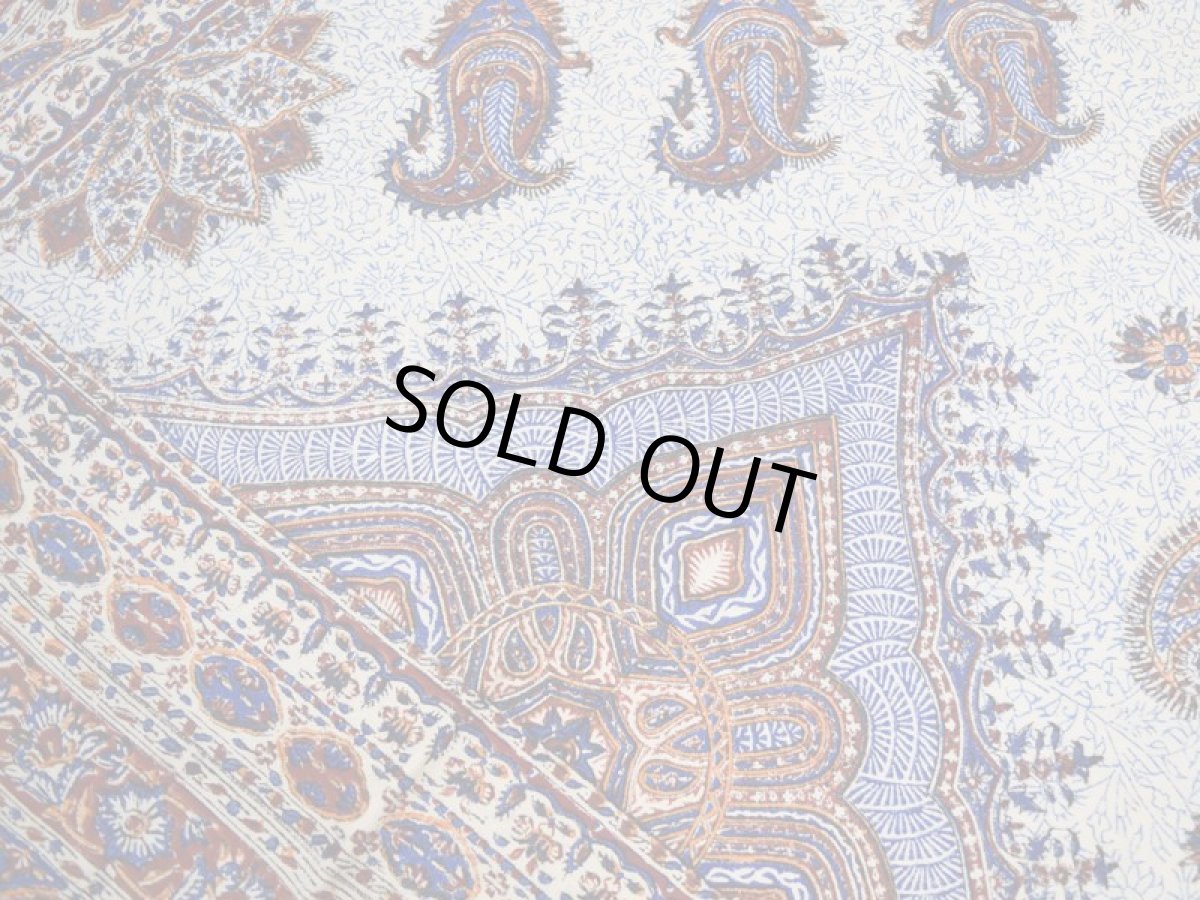 画像5: 新品 ペルシャ 更紗(さらさ) ガラムカール コットン ハンドプリント マルチカバー No.D002 160 × 240 cm ペイズリー ボテ n-d002-160240h02a62 (5)