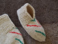 画像3: 新品 イラン製 ウール ショート くるぶし丈 23-24 cm 手編み靴下 ニットルームソックス Long Knit Room Socks n-ws2324-123h2a3 (3)