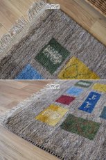 画像7: 新品 ペルシャ ギャッベ 縦1.5m 横1m 2人掛けソファ サイズ 145 × 95 cm No.P402 肉厚 天然 ウール ギャベ 手織り ハンドメイド ラグ 絨毯 カーペット 動物 生命の樹 パッチワーク柄 マルチカラー n-p402-145095h041a091 (7)