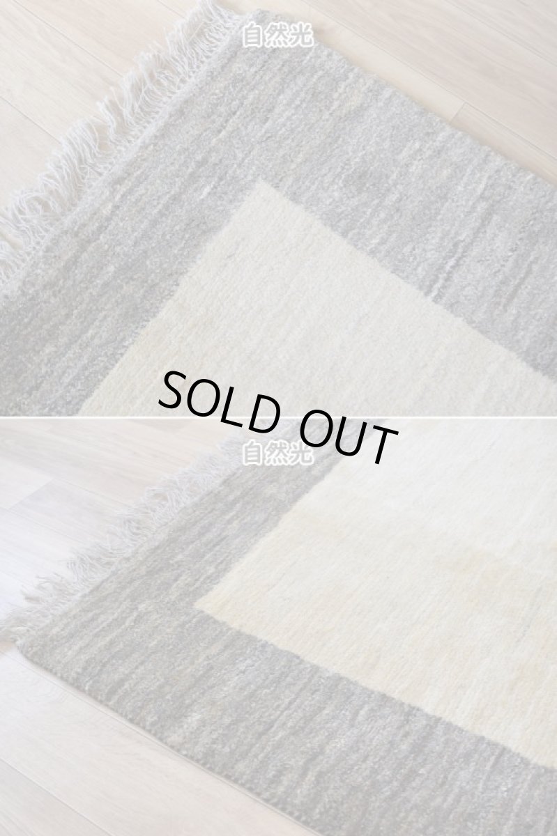 画像7: 新品 ペルシャ ギャッベ 縦3m 横2m 6㎡ 〜6帖程度 リビング ダイニング 3人掛けソファ コーナーソファサイズ 284 × 206 cm No.A567 肉厚 天然 ウール ギャベ 手織り ハンドメイド ラグ 絨毯 カーペット リビングダイニングルームやベッドサイドに 生成り グレー 原毛系 プレーン シンプル n-a567-284206h046a238 (7)