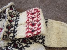 画像3: 新品 イラン製 ウール ミドル 25-26 cm 手編み靴下 ニットルームソックス Long Knit Room Socks n-wm2526-158h4a5 (3)