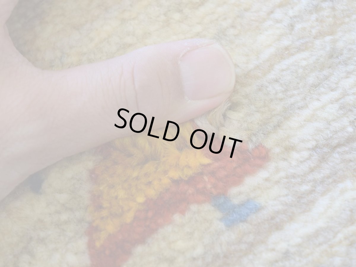 画像11: 新品 ペルシャ ギャッベ 縦1.5m 横1m 2人掛けソファ サイズ 143 × 101 cm No.A558 肉厚 天然 ウール ギャベ 手織り ハンドメイド ラグ 絨毯 カーペット 動物 生命の樹 パッチワーク柄 マルチカラー n-a558-143101h051a591 (11)