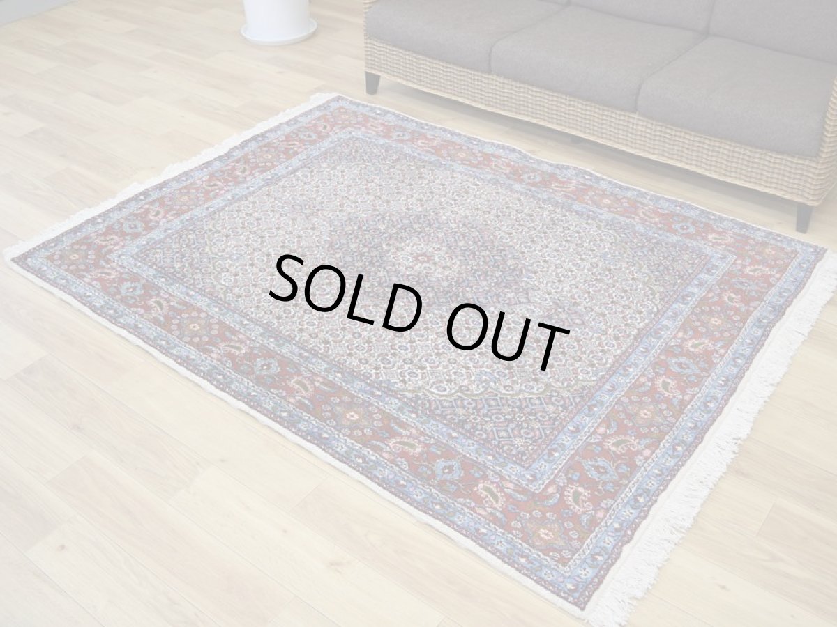 画像2: 良品 ペルシャ 絨毯 ムード 産 縦2m 横1.5m 3㎡ 3帖程度 リビング ダイニング 2-3人掛けソファ サイズ 195 x 145 cm No.R352 ウール 手織り ラグ 敷物 カーペット メダリオンコーナー マヒ柄 ヘラティ模様 中古品に抵抗がある方にもお勧めです ab-r352-195145h052-253 (2)