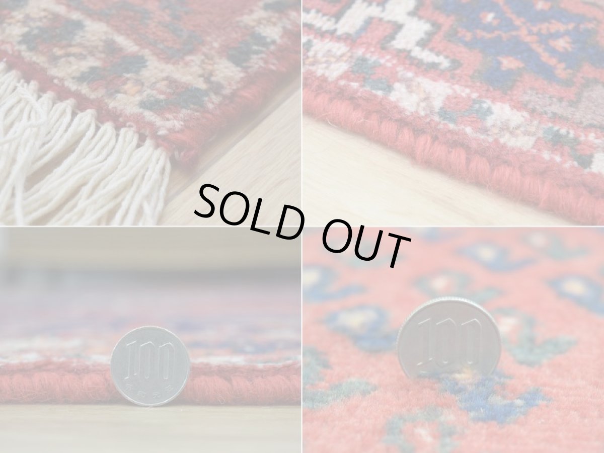 画像20: 良品 ペルシャ 部族絨毯  シャハレババク 縦2m 横1.5m 3㎡ 〜3帖程度 リビング ダイニング 2〜3人掛けソファ サイズ 195 x 155 cm No.P480 ウール 手織り ハンドメイド トライバル ラグ 部族絨毯 マット カーペット ボテ 幾何学模様 民族柄 ネイビー 赤 ヴィンテージ ビンテージ  b-p480-195155h023p (20)