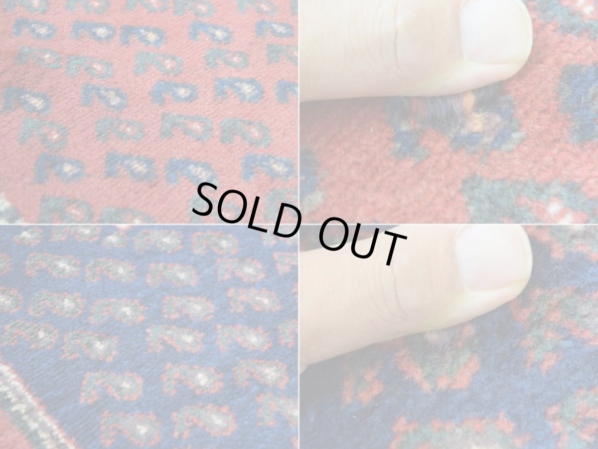 画像15: 良品 ペルシャ 部族絨毯  シャハレババク 縦2m 横1.5m 3㎡ 〜3帖程度 リビング ダイニング 2〜3人掛けソファ サイズ 195 x 155 cm No.P480 ウール 手織り ハンドメイド トライバル ラグ 部族絨毯 マット カーペット ボテ 幾何学模様 民族柄 ネイビー 赤 ヴィンテージ ビンテージ  b-p480-195155h023p (15)