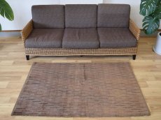 画像1: 新品 ペルシャ ギャッベ 縦1.5m 横1m 2人掛けソファ サイズ 149 × 102 cm No.1441 肉厚 天然 ウール ギャベ 手織り リーズバフト ハンドメイド ラグ 絨毯 カーペット ソファの足元やベッドサイドに ブラウン ベージュ 紫 茶 オレンジ グラデーション n-1441-149102s190-021 (1)