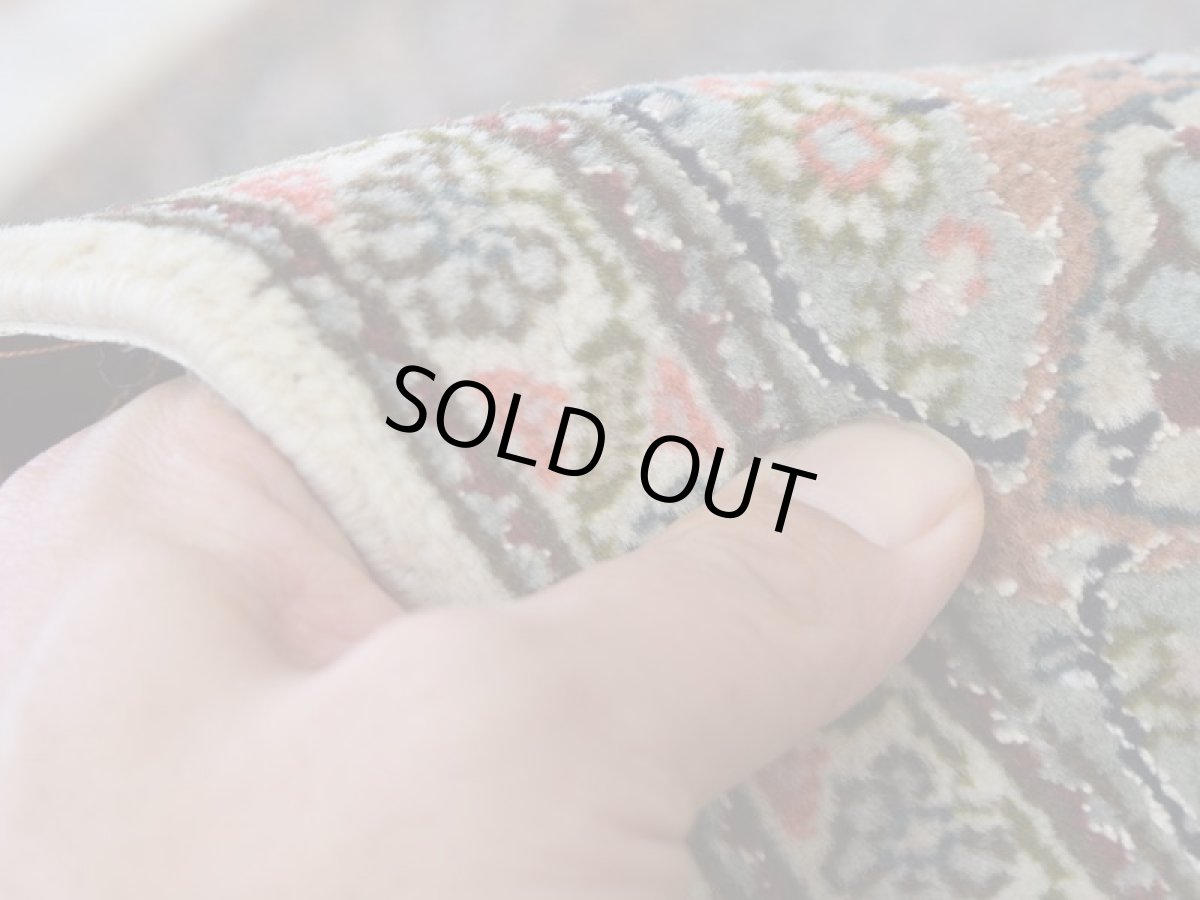 画像12: 美品 ペルシャ 絨毯 タブリーズ 産 50ラジ 5マスネ 縦1.5m 横1m 1.5㎡  1-2人掛けソファ サイズ 150 x 98 cm No.2115 ウール シルク 手織り 足元 ラグ 敷物 玄関 マット カーペット メダリオンコーナー マヒデザイン ヘシティ柄 na-2115-150098s023614 (12)