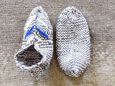 画像2: 新品 イラン製 アクリル混ウール ショート くるぶし丈 22-23 cm 手編み靴下 ニットルームソックス Long Knit Room Socks n-as2223-177h2a3 (2)