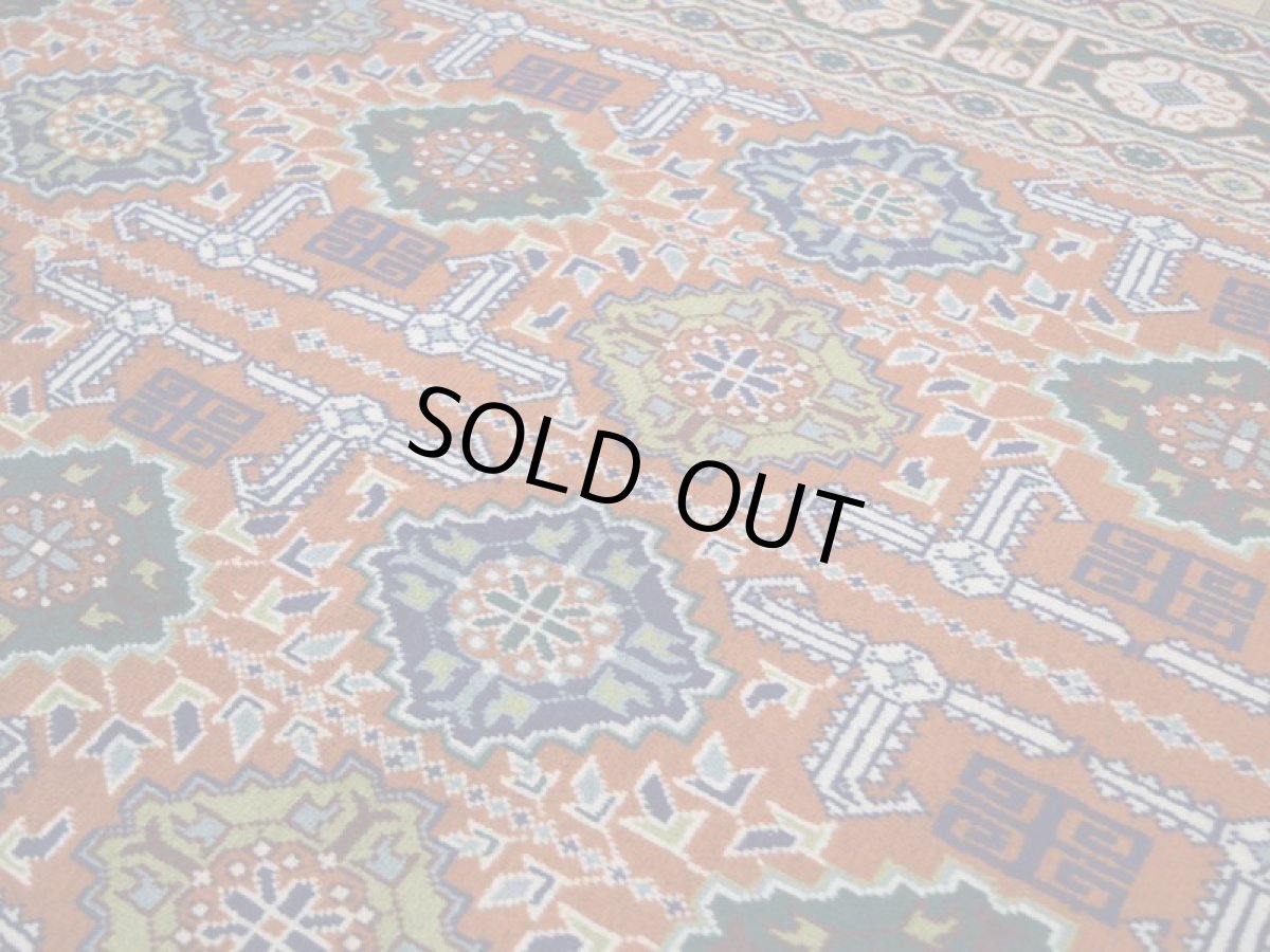 画像9: 美品 ペルシャ 部族絨毯 グーチャン 縦1.5m 横1m1.5㎡ アクセントラグ 1-2人掛けソファ サイズ  144 x 98 cm No.2147 ウール 手織り ハンドメイド トライバル ラグ カーペット 幾何学模様 緑 グリーン オレンジ 茶  中古品に抵抗のある方にもおすすめです a-2147-144098s411051 (9)