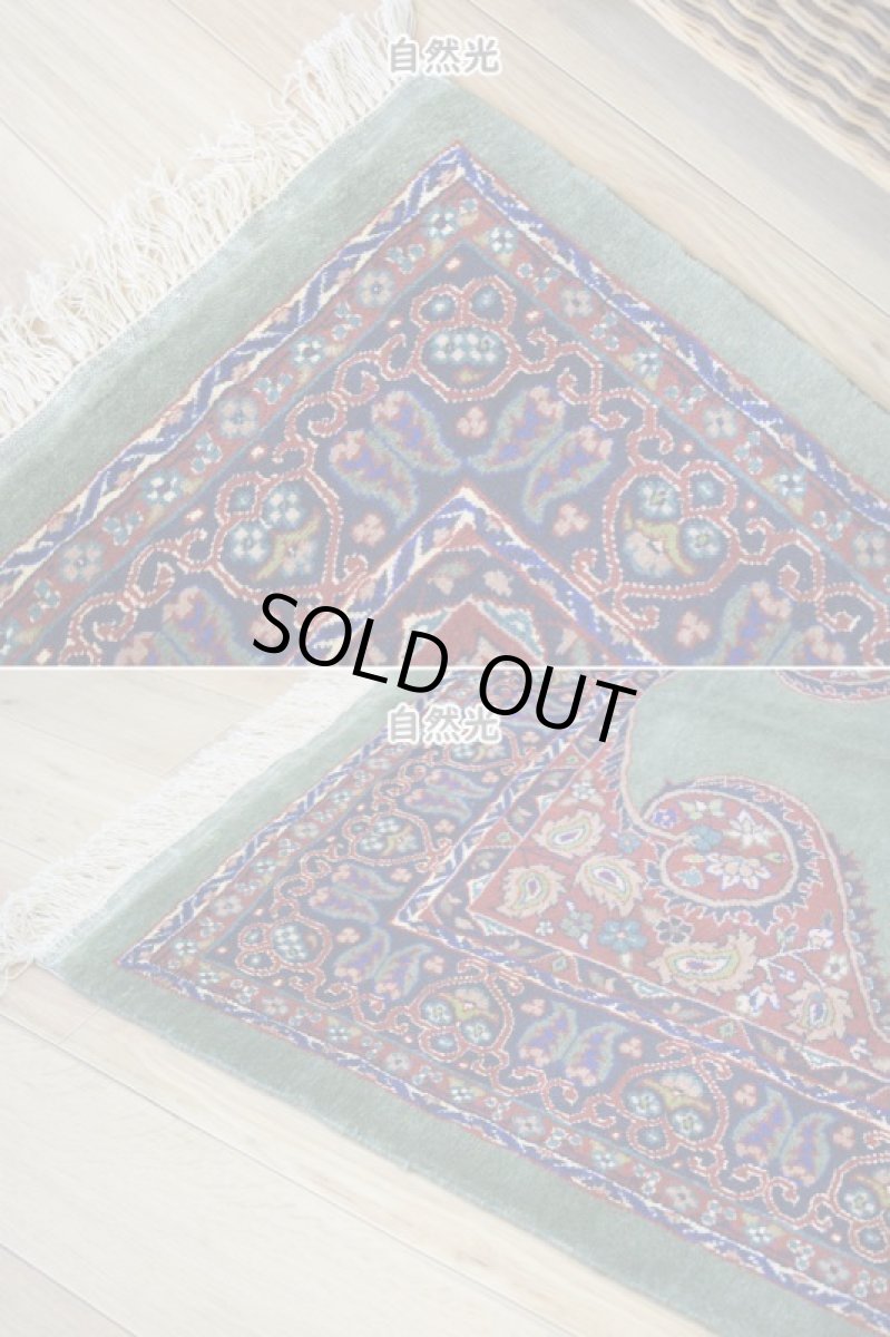 画像7: 新品 ペルシャ 部族絨毯 グーチャン 縦1.5m 横1m 1.5㎡ 1-2人掛けソファ センターラグ サイズ 154 x 106 cm No.2128 ウール シルク 手織り ハンドメイド トライバル ラグ カーペット ボテ模様 深緑 グリーン エンジ 赤 ワインレッド n-2128-154106s084526 (7)