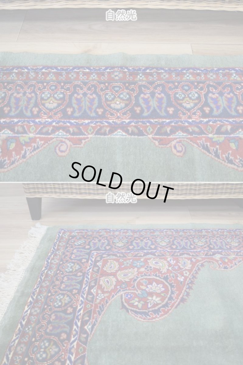 画像5: 新品 ペルシャ 部族絨毯 グーチャン 縦1.5m 横1m 1.5㎡ 1-2人掛けソファ センターラグ サイズ 154 x 106 cm No.2128 ウール シルク 手織り ハンドメイド トライバル ラグ カーペット ボテ模様 深緑 グリーン エンジ 赤 ワインレッド n-2128-154106s084526 (5)