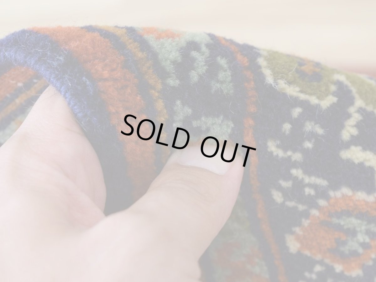 画像14: 美品 ペルシャ 部族絨毯 トルクメン 玄関 マット サイズ 87 x 71 cm No.E1 天然 肉厚 ウール 手織り ハンドメイド トライバル ラグ マット カーペット 生成り クリーム オレンジ グリーン カラフル 幾何学模様 民族柄 中古品に抵抗のある方にもお勧めです a-e1-087071h001p (14)