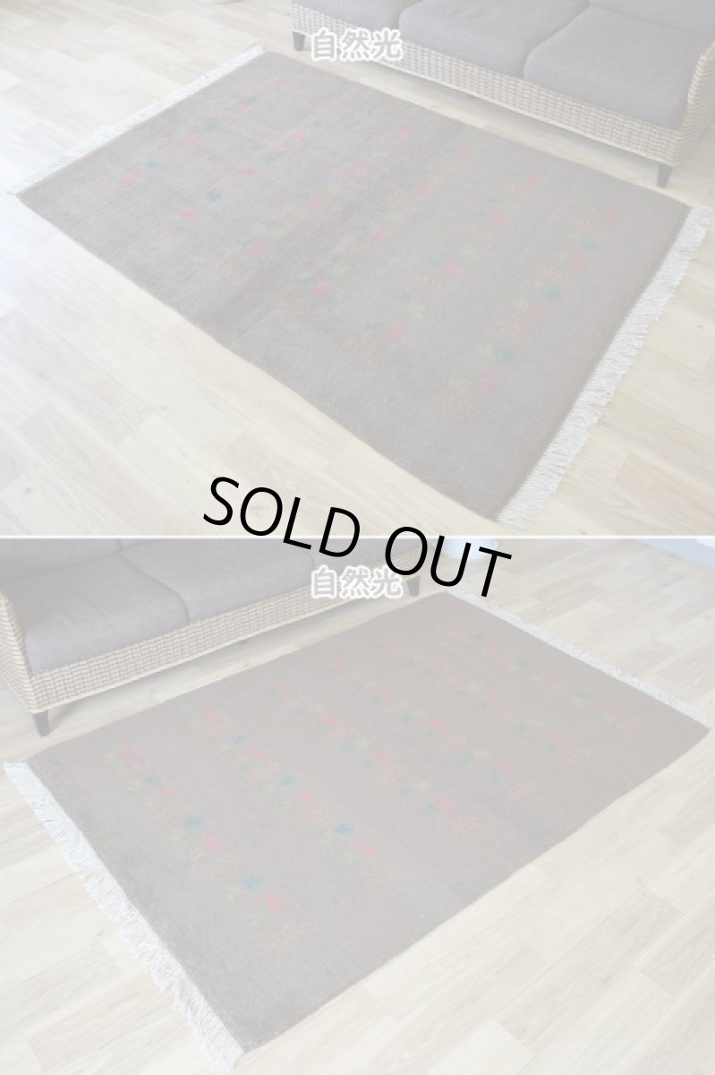 画像4: 新品 ペルシャ ギャッベ 縦2m 横1.5m 2.5㎡ リビング ダイニング 2-3人掛けソファ サイズ 190 × 135 cm No.R435 肉厚 天然 ウール ギャベ 手織り ハンドメイド ラグ 絨毯 カーペット リビングダイニングルームやベッドサイドに ブラウン 茶 動物 植物柄 n-r435-190135h031071 (4)