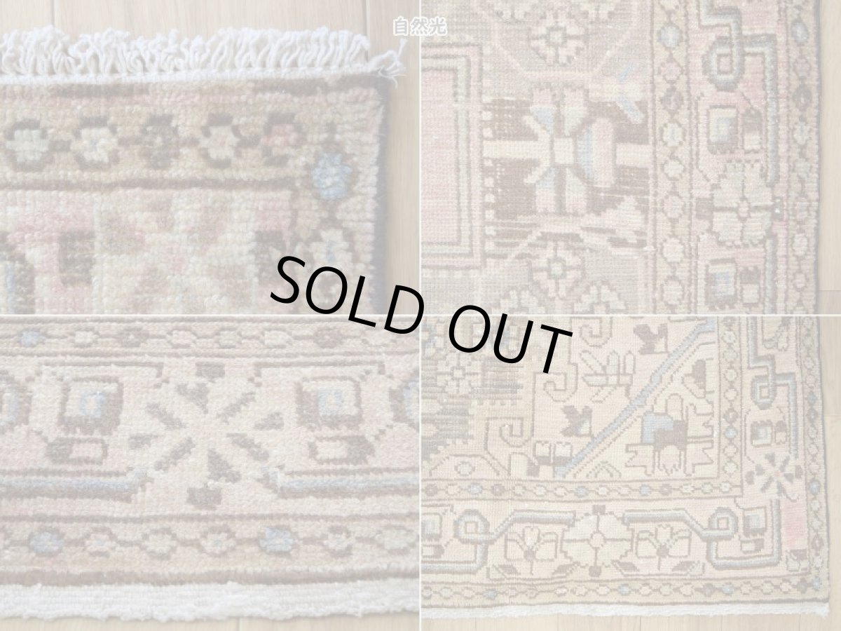 画像19: 【中古品】 ペルシャ 部族絨毯 バクティヤリ 縦2.2m 横1.5m 3.2㎡ 〜3帖 リビング ダイニング 2〜3人掛けソファ センターテーブル サイズ 214 x 145 cm No.AD704 ウール 手織り トライバル ラグ 敷物 マット カーペット 幾何学模様 ヴィンテージ ビンテージ 【スレ毛足無し】 c-ad704-214145h052523 (19)