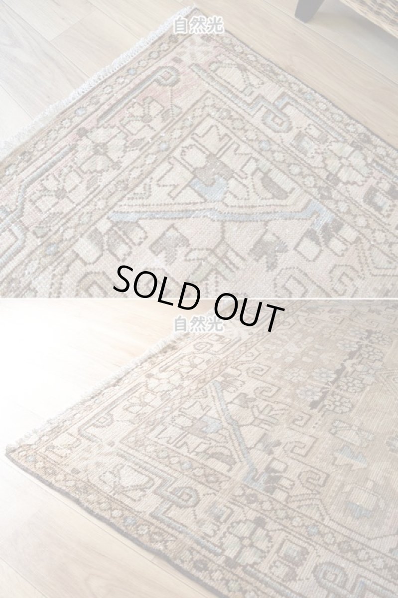 画像7: 【中古品】 ペルシャ 部族絨毯 バクティヤリ 縦2.2m 横1.5m 3.2㎡ 〜3帖 リビング ダイニング 2〜3人掛けソファ センターテーブル サイズ 214 x 145 cm No.AD704 ウール 手織り トライバル ラグ 敷物 マット カーペット 幾何学模様 ヴィンテージ ビンテージ 【スレ毛足無し】 c-ad704-214145h052523 (7)