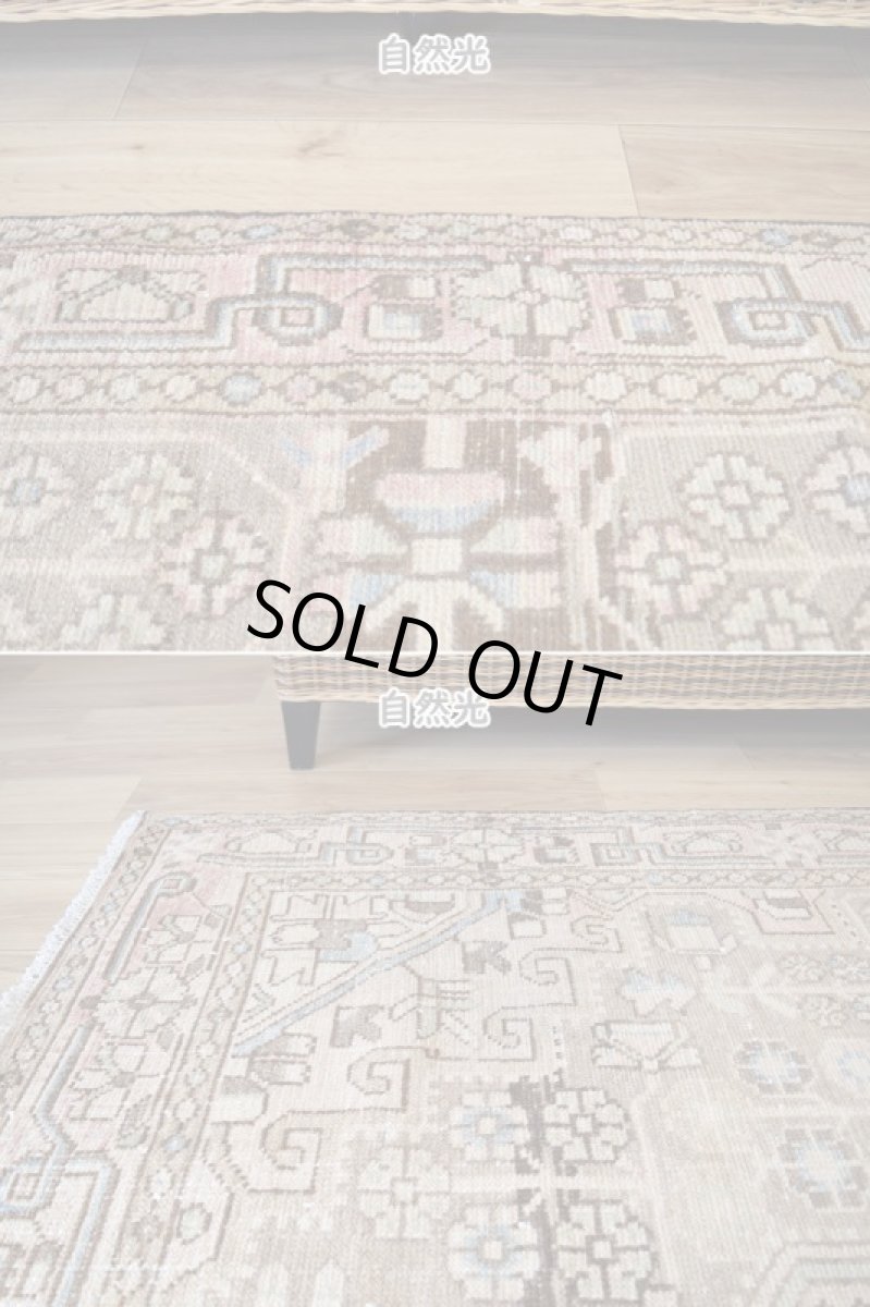 画像5: 【中古品】 ペルシャ 部族絨毯 バクティヤリ 縦2.2m 横1.5m 3.2㎡ 〜3帖 リビング ダイニング 2〜3人掛けソファ センターテーブル サイズ 214 x 145 cm No.AD704 ウール 手織り トライバル ラグ 敷物 マット カーペット 幾何学模様 ヴィンテージ ビンテージ 【スレ毛足無し】 c-ad704-214145h052523 (5)