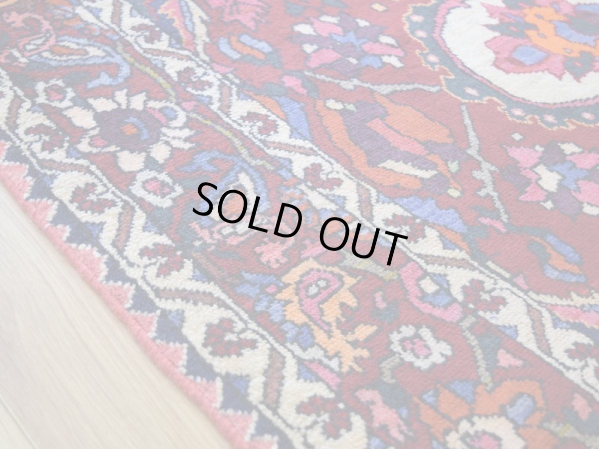 画像11: 良品 ペルシャ 絨毯 バクティヤリ 縦3m 横2m 6㎡ 〜6帖 リビング ダイニング 3人掛けソファ コーナーソファ 大判 サイズ 285 x 214 cm No.AB352 ウール 手織り トライバル ラグ 敷物 マット カーペット メダリオン 赤 ネイビー ピンク ヴィンテージ ビンテージ バクティアリ バフティヤリ b-ab352-285214h054585 (11)