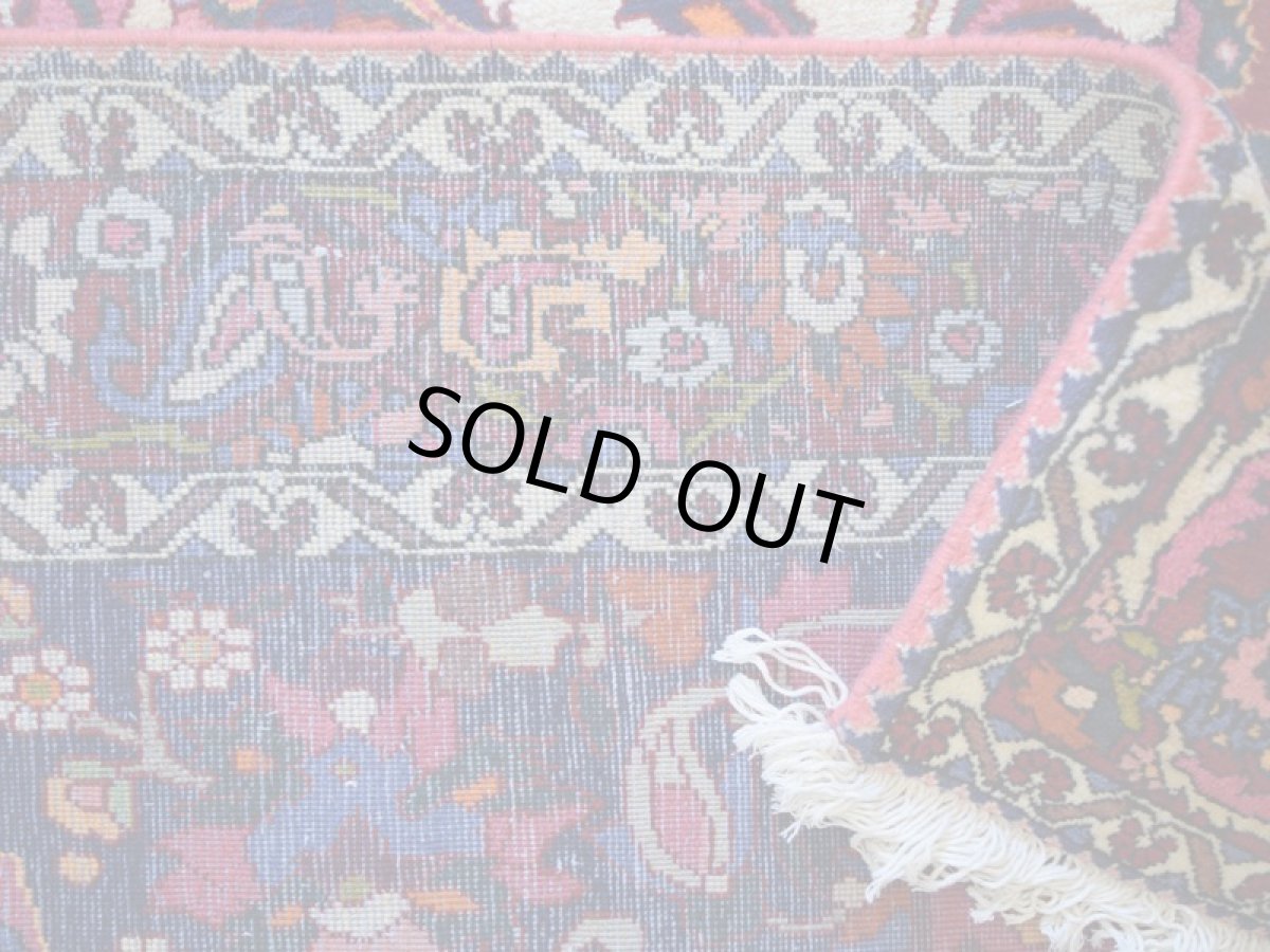 画像14: 良品 ペルシャ 絨毯 バクティヤリ 縦3m 横2m 6㎡ 〜6帖 リビング ダイニング 3人掛けソファ コーナーソファ 大判 サイズ 285 x 214 cm No.AB352 ウール 手織り トライバル ラグ 敷物 マット カーペット メダリオン 赤 ネイビー ピンク ヴィンテージ ビンテージ バクティアリ バフティヤリ b-ab352-285214h054585 (14)