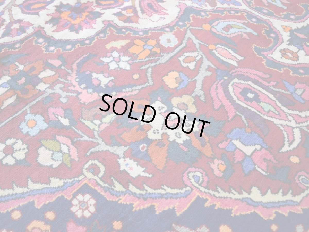 画像9: 良品 ペルシャ 絨毯 バクティヤリ 縦3m 横2m 6㎡ 〜6帖 リビング ダイニング 3人掛けソファ コーナーソファ 大判 サイズ 285 x 214 cm No.AB352 ウール 手織り トライバル ラグ 敷物 マット カーペット メダリオン 赤 ネイビー ピンク ヴィンテージ ビンテージ バクティアリ バフティヤリ b-ab352-285214h054585 (9)