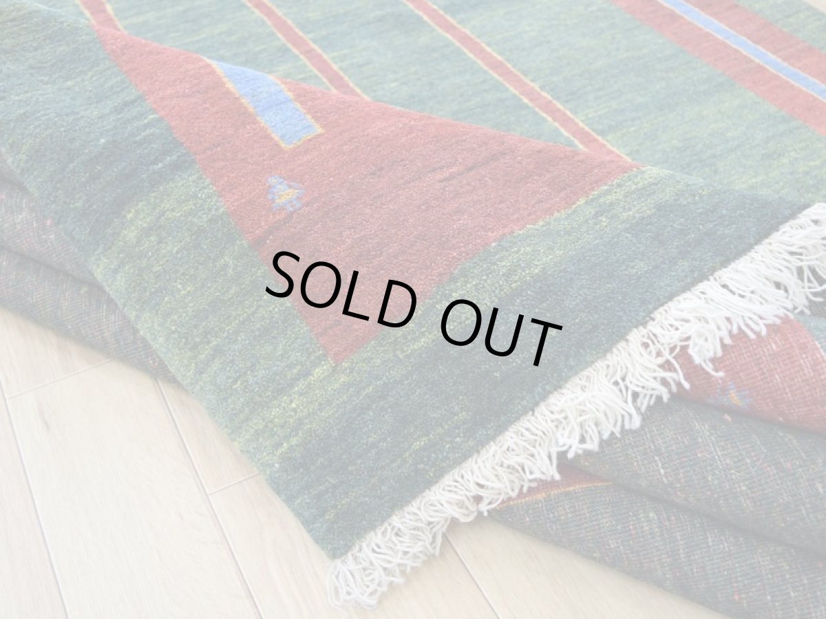 画像13: 新品 ペルシャ ギャッベ 縦3m 横2m 6㎡ 〜6帖程度 リビング ダイニング 3人掛けソファ コーナーソファサイズ 293 × 222 cm No.2486 肉厚 ウール 手織り リーズバフト ギャベ ハンドメイド ラグ 絨毯 カーペット グリーン 緑 シンプル n-2486-293222s03615112 (13)