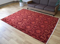 画像2: 新品 ペルシャ ギャッベ 縦2.5m 横1.7m 4㎡ 〜4帖 リビング ダイニング 2-3人掛けソファサイズ 233 × 168 cm No.A611 肉厚 ウール ギャベ 手織り リーズバフト ハンドメイド ラグ 絨毯 カーペット 赤 朱色 オレンジ ヴィンテージ風デザイン 総柄 リビングダイニングルームやベッドサイドに  n-a611-233168h54809901 (2)