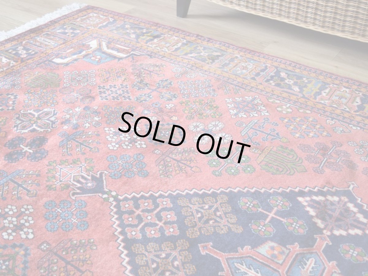 画像9: 良品 ペルシャ 絨毯 メイメ No.AB377 - 250 x 157 cm ウール 手織り ハンドメイド ラグ カーペット じゅうたん 淡赤 ジョーシャガン ハジカノミ柄 n-ab377-250157h054005 (9)