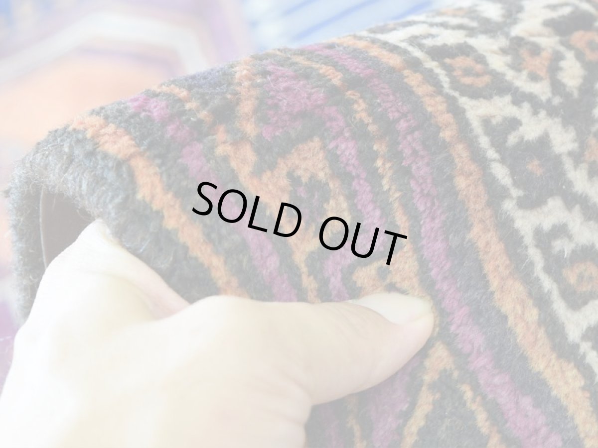 画像5: 良品 ペルシャ 部族絨毯 シールジャン No.AD407 - 250 x 140 cm 紫ネイビー茶 トランジ b-ad407-250140h494546 (5)