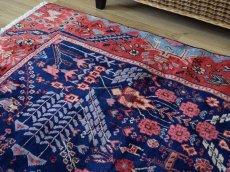 画像3: 良品 ペルシャ 部族絨毯 シールジャン No.AD409 - 220 x 142 cm ウール 手織り 赤 青 トランジ n-ab409-220142h044575 (3)