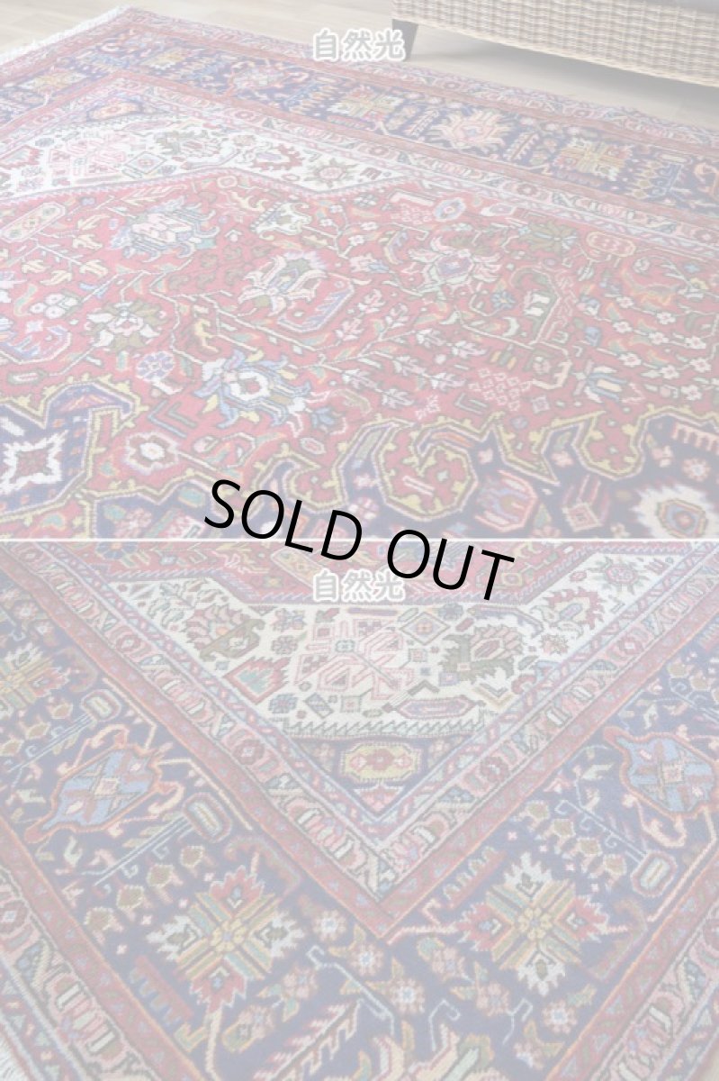 画像6: 良品 ペルシャ 絨毯 タブリーズ 縦3.5m 横2.5m 9㎡ 〜10帖 リビング ダイニング 客室 大判 サイズ 350 x 245 cm No.A149 天然 ウール 手織り ハンドメイド ラグ マット カーペット レッド 赤 メダリオン コーナー 大きなお部屋に 中古品に抵抗のある方にもおすすめです。 b-a149-350245h055517 (6)