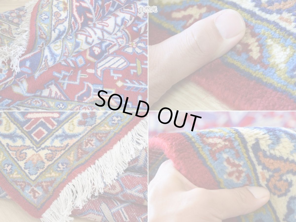 画像18: 良品 ペルシャ 絨毯 ナジャファバド 縦3.5m 横2.5m 約9㎡ 〜6-8帖 リビング ダイニング 客室 大判 サイズ 349 x 235 cm No.A10 天然 ウール 手織り ハンドメイド ラグ マット カーペット レッド 赤 メダリオン コーナー 大きなお部屋に 中古品に抵抗のある方にもおすすめです。 b-a10-349235h085457 (18)