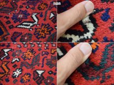 画像17: 良品 ペルシャ 部族絨毯 シラーズ No.AD603 - 220 x 152 cm ウール 手織り 赤 ab-ad603-220152h174316 (17)