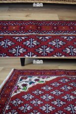 画像5: 新品 ペルシャ 部族絨毯 バルーチ No.R236 - 185 x 105 cm 赤 クリーム 葉模様 花柄 総柄 n-r236-185105h001031 (5)