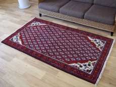 画像2: 新品 ペルシャ 部族絨毯 バルーチ No.R236 - 185 x 105 cm 赤 クリーム 葉模様 花柄 総柄 n-r236-185105h001031 (2)