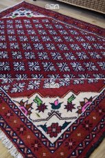 画像6: 新品 ペルシャ 部族絨毯 バルーチ No.R236 - 185 x 105 cm 赤 クリーム 葉模様 花柄 総柄 n-r236-185105h001031 (6)