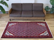 画像1: 新品 ペルシャ 部族絨毯 バルーチ No.R236 - 185 x 105 cm 赤 クリーム 葉模様 花柄 総柄 n-r236-185105h001031 (1)