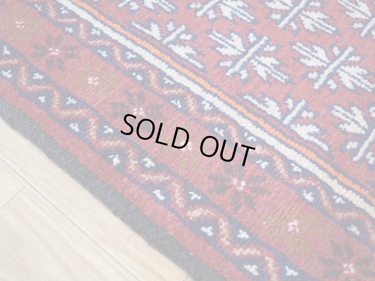 画像12: 新品 ペルシャ 部族絨毯 バルーチ No.R236 - 185 x 105 cm 赤 クリーム 葉模様 花柄 総柄 n-r236-185105h001031 (12)