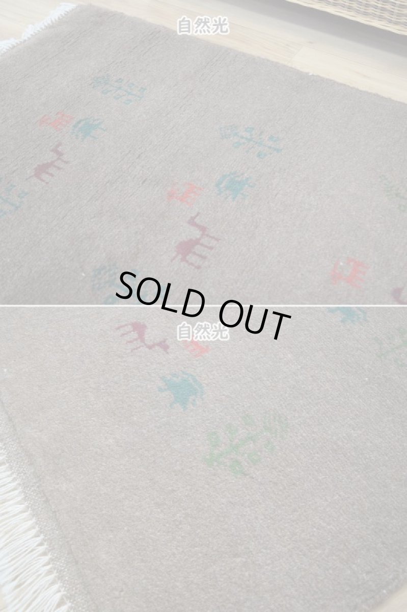 画像6: 新品 ペルシャ ギャッベ 縦2m 横1.5m 2.5㎡ リビング ダイニング 2-3人掛けソファ サイズ 192 × 137 cm No.R403 肉厚 天然 ウール ギャベ 手織り ハンドメイド ラグ 絨毯 カーペット リビングダイニングルームやベッドサイドに ブラウン 茶 動物 植物柄 n-r403-192137h031071 (6)