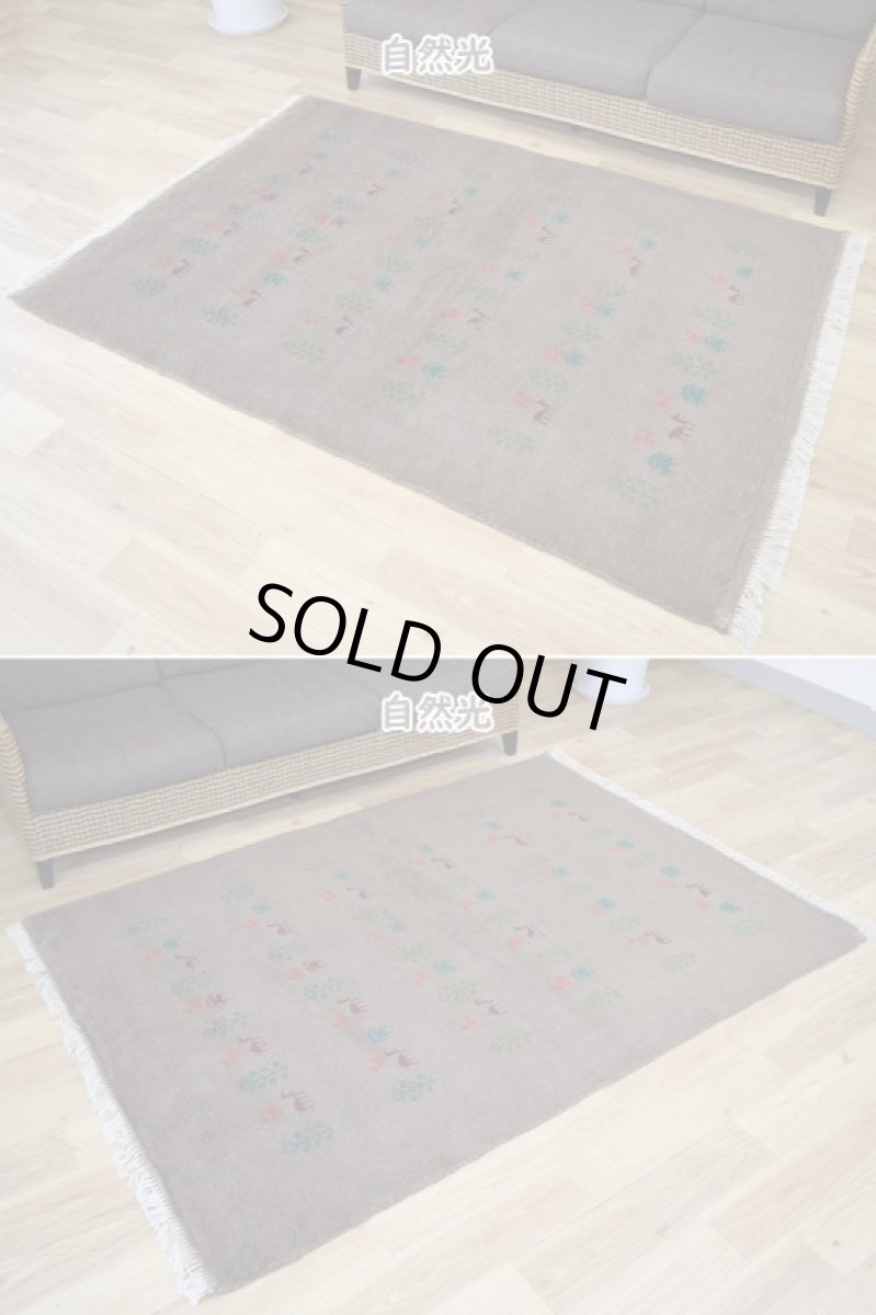 画像5: 新品 ペルシャ ギャッベ 縦2m 横1.5m 2.5㎡ リビング ダイニング 2-3人掛けソファ サイズ 192 × 137 cm No.R403 肉厚 天然 ウール ギャベ 手織り ハンドメイド ラグ 絨毯 カーペット リビングダイニングルームやベッドサイドに ブラウン 茶 動物 植物柄 n-r403-192137h031071 (5)
