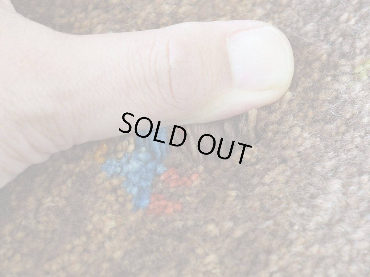 画像7: 新品 ペルシャ ギャッベ 玄関 マット サイズ 82 × 61 cm No.C108 肉厚 天然 ウール ギャベ 手織り ハンドメイド ラグ 絨毯 カーペット ロルバフト 玄関ドアマットのアクセントに 生命の樹 動物 茶 ブラウン系 n-c108-082061s001031 (7)