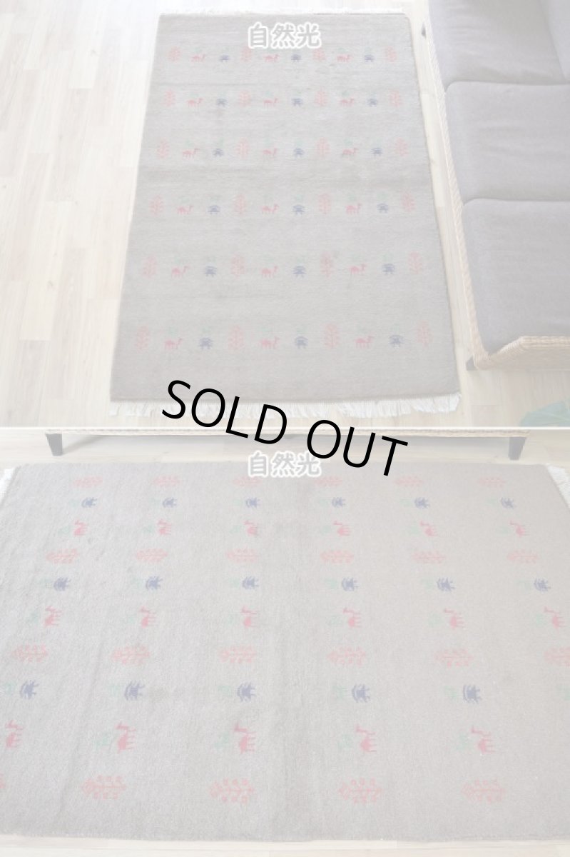 画像3: 新品 ペルシャ ギャッベ 縦2m 横1.5m 2.5㎡ リビング ダイニング 2-3人掛けソファ サイズ 195 × 137 cm No.R402 肉厚 天然 ウール ギャベ 手織り ハンドメイド ラグ 絨毯 カーペット リビングダイニングルームやベッドサイドに ブラウン 茶 動物 植物柄 n-r402-195137h031071 (3)