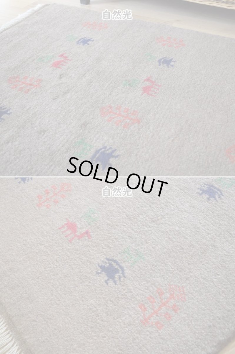 画像6: 新品 ペルシャ ギャッベ 縦2m 横1.5m 2.5㎡ リビング ダイニング 2-3人掛けソファ サイズ 195 × 137 cm No.R402 肉厚 天然 ウール ギャベ 手織り ハンドメイド ラグ 絨毯 カーペット リビングダイニングルームやベッドサイドに ブラウン 茶 動物 植物柄 n-r402-195137h031071 (6)