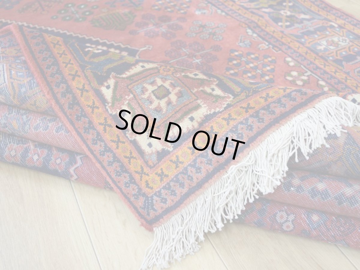 画像13: 良品 ペルシャ 絨毯 メイメ No.AB377 - 250 x 157 cm ウール 手織り ハンドメイド ラグ カーペット じゅうたん 淡赤 ジョーシャガン ハジカノミ柄 n-ab377-250157h054005 (13)