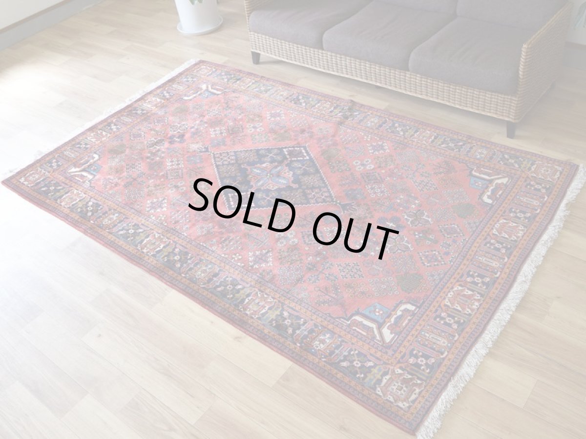 画像2: 良品 ペルシャ 絨毯 メイメ No.AB377 - 250 x 157 cm ウール 手織り ハンドメイド ラグ カーペット じゅうたん 淡赤 ジョーシャガン ハジカノミ柄 n-ab377-250157h054005 (2)